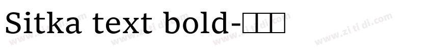 Sitka text bold字体转换